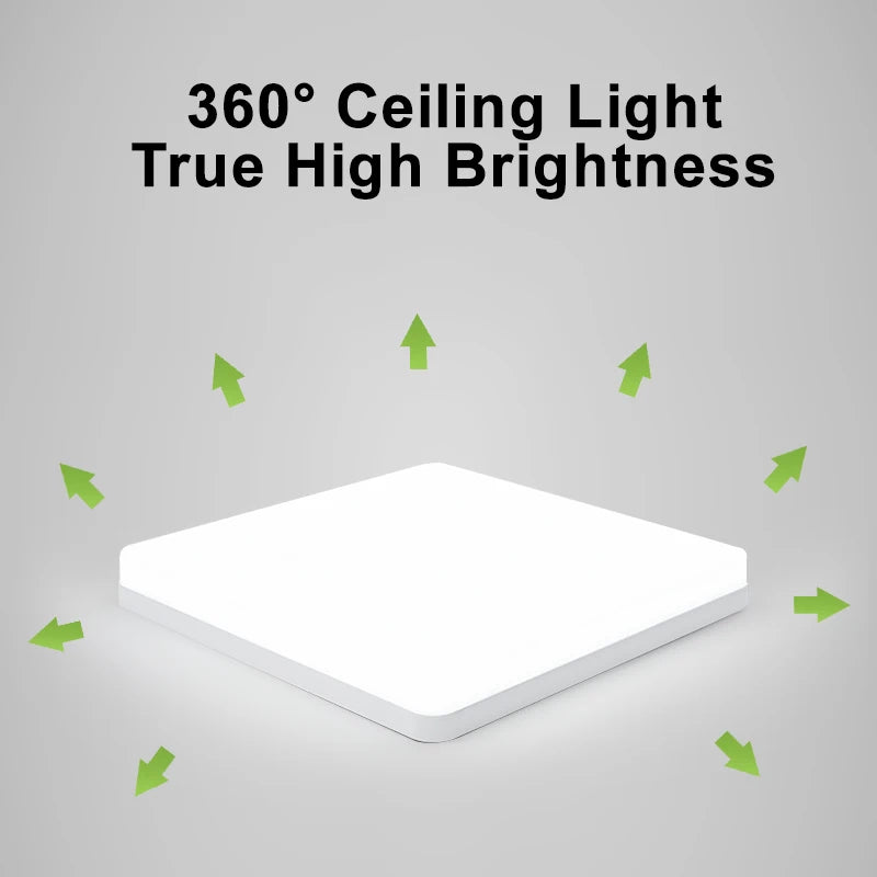 LED Ceiling Lights Square Neutral Light 16W 34W Interior Home