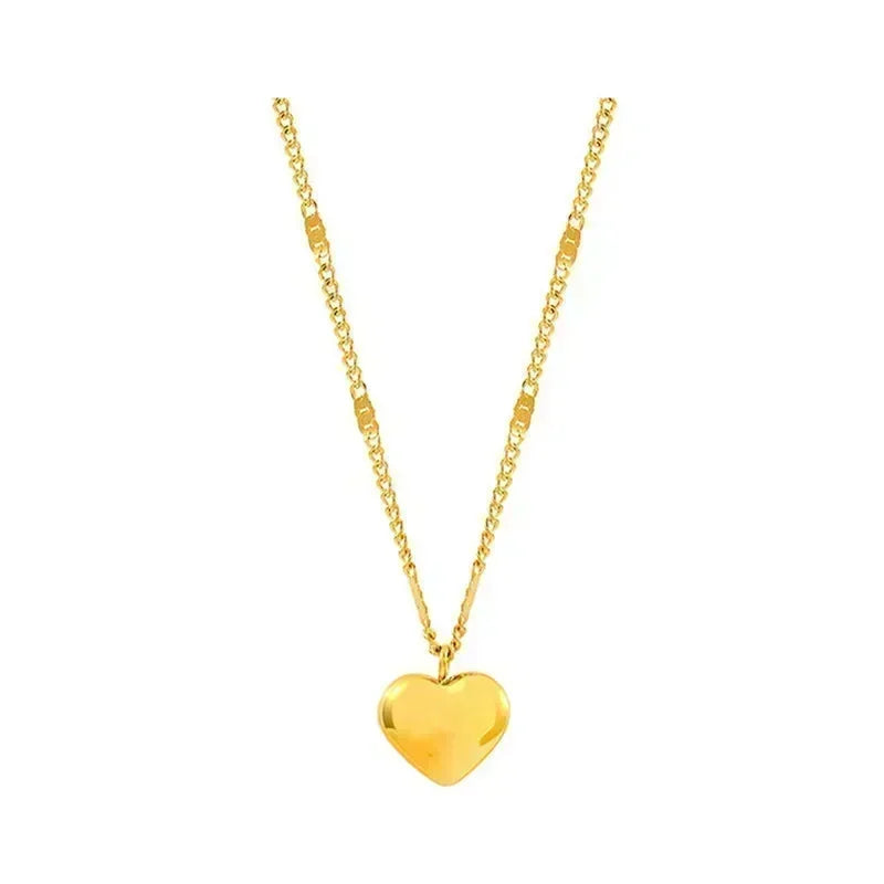 New Cross-border Couple Cavicle Chain Geometric Heart-shaped