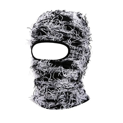 New Hip Hop Balaclava Distressed Knitted Caps Full Face Ski Mask