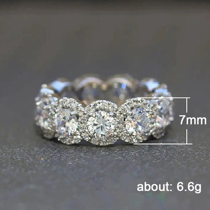 Huitan Sparkling Cubic Zirconia Promise Rings for Women Wedding