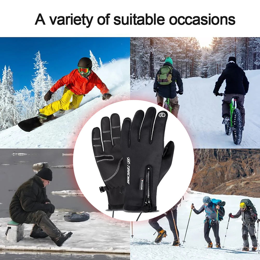 USB Touch Screen Gloves Heated Motorcycle Gloves Winter Skiing