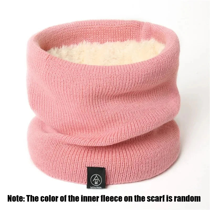 Fleece Neck Gaiter Windproof Warm Face Scarf for Men Women