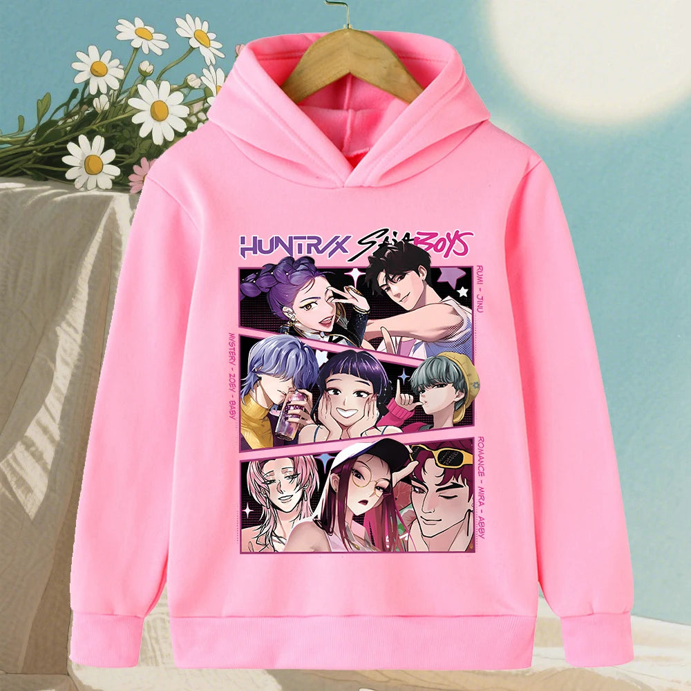 KPop Demon Hunter Rumi Derpy Cartoon Girls Boy Hooded