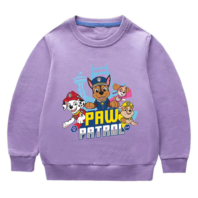 Paw Patrol Sweatshirt Cotton Kids Hoodies Cute Cartoon Crew