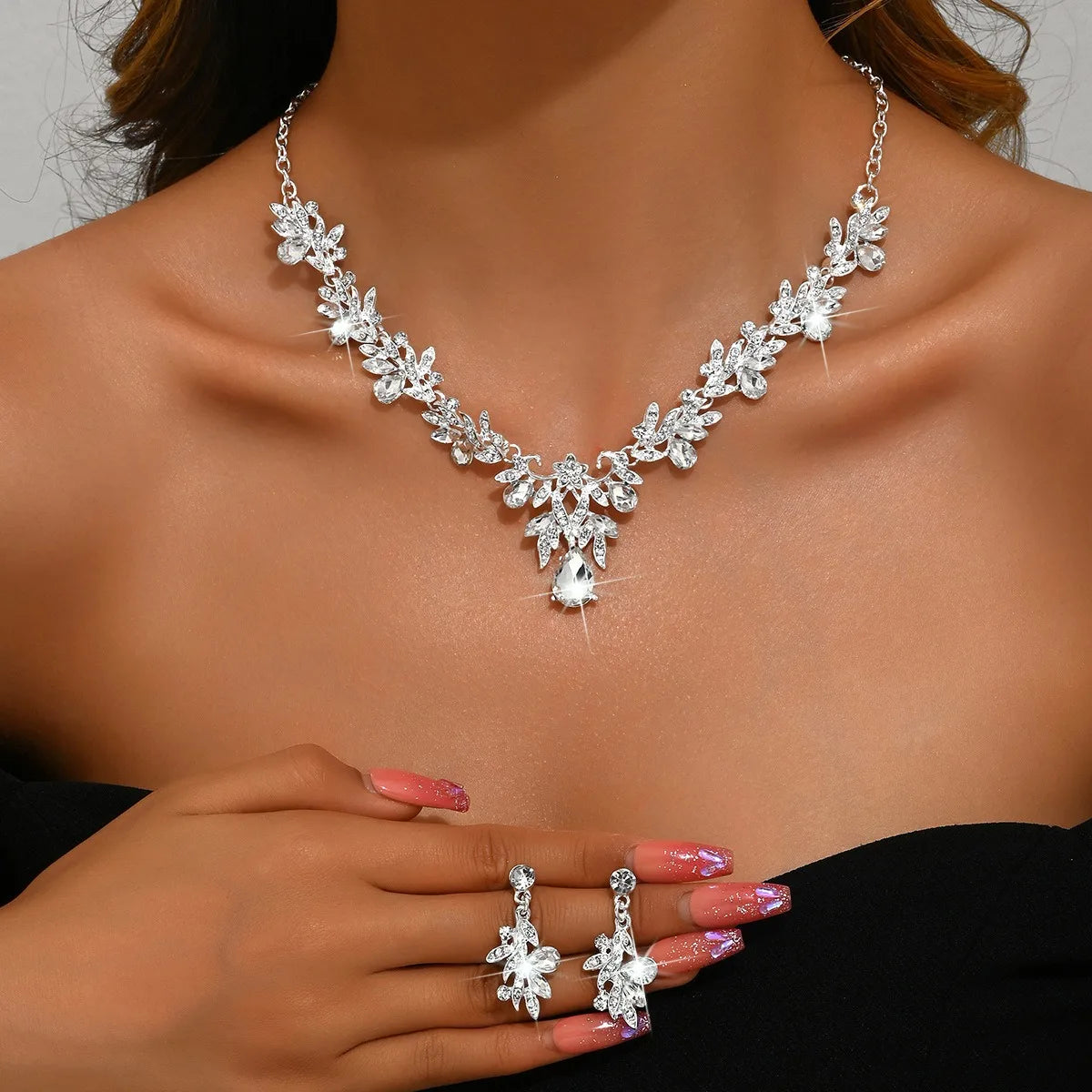 Fashion Necklace Sets for Women Waterdrop Collar Choker Necklace