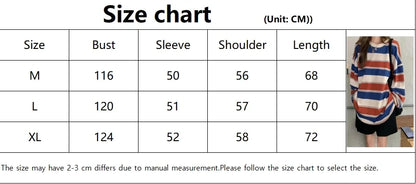 Women's Autumn T-shirt Striped Top Sweatshirt 2024 Korean