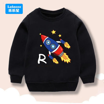 Off-Road Car Print Sweatshirts Long-sleeved Tops Boys Child