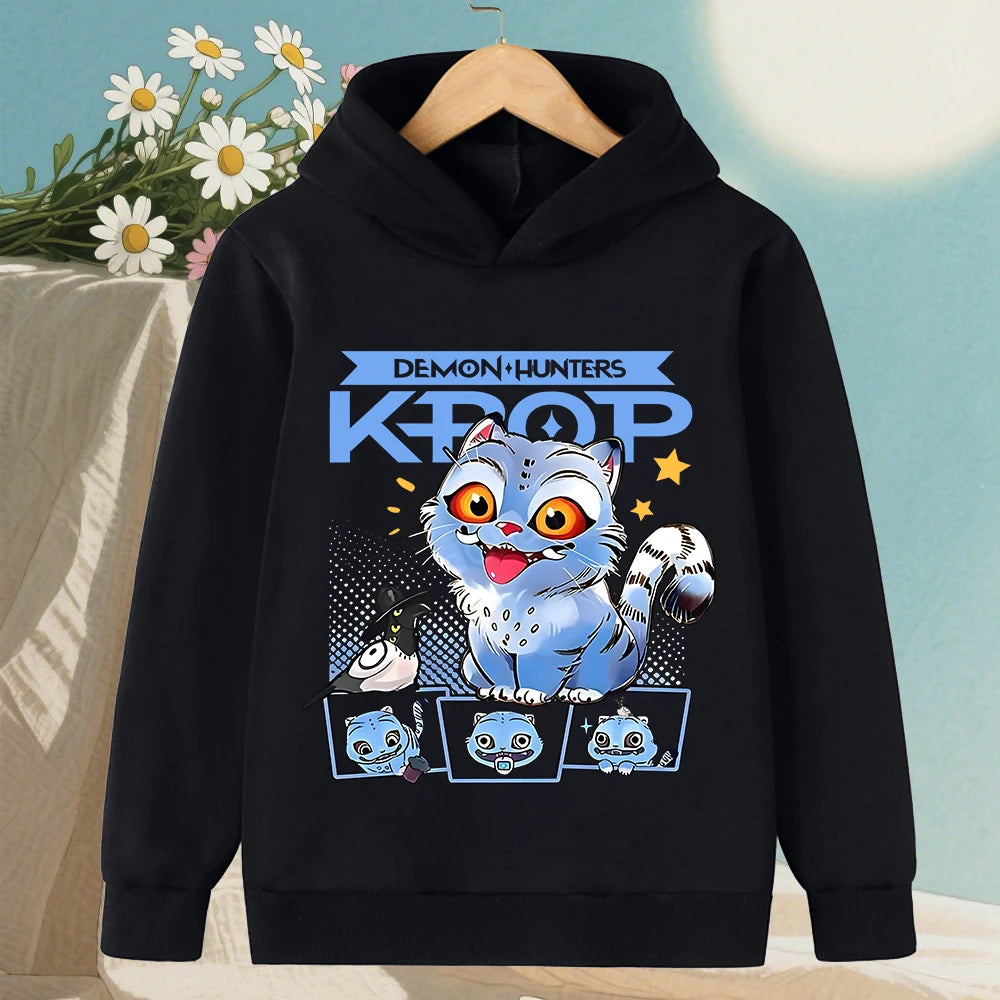 KPop Demon Hunter Rumi Derpy Cartoon Girls Boy Hooded