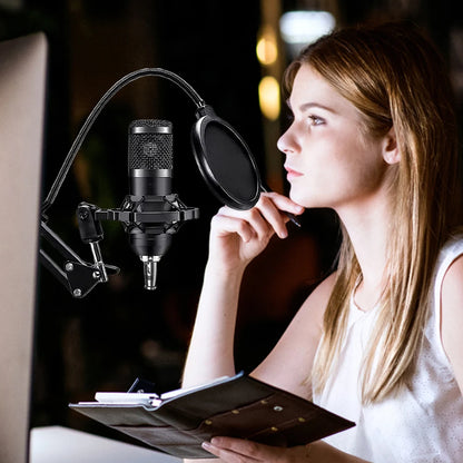 Podcast Sound Card Set Professional Audio Condenser Mic Studio