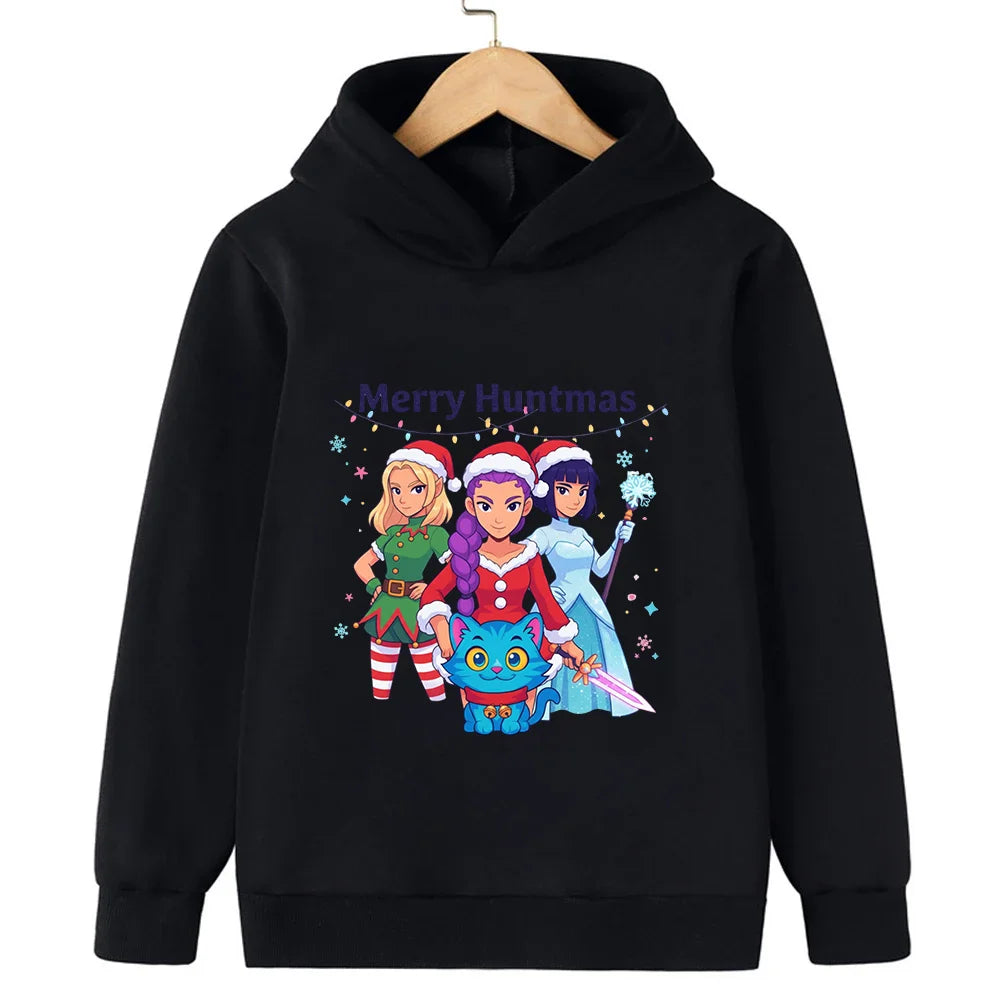 Merry Christmas! Witch Hunt Girls and boys hooded sweatshirts