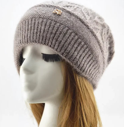 New Women Winter Hat Warm Ear Protection Knit Hats Thicken