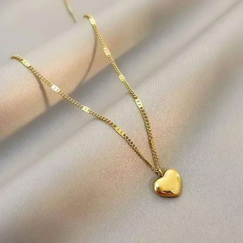 New Cross-border Couple Cavicle Chain Geometric Heart-shaped