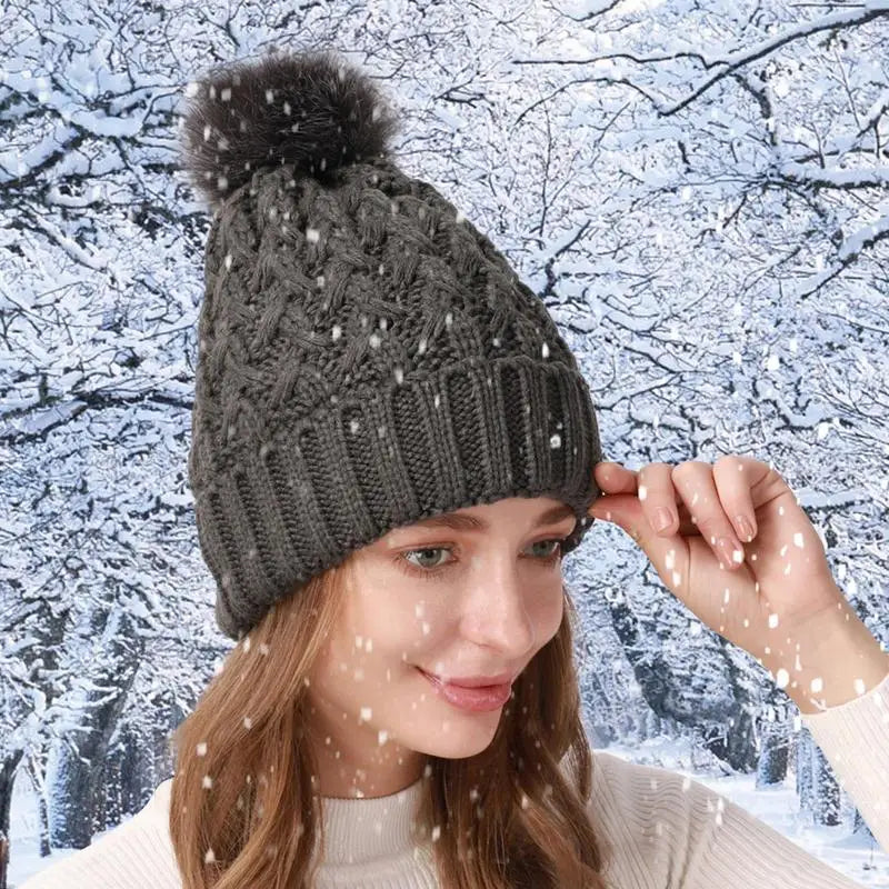 Heated Hat Efficient Heat Transfer Heated Hat Women Rechargeable