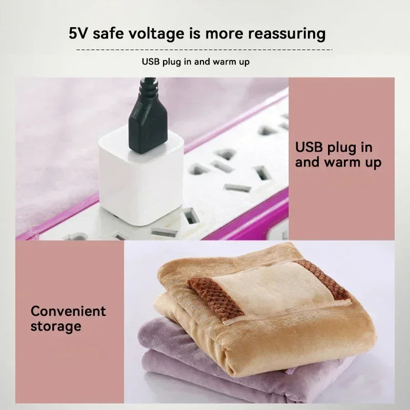 Electric Blanket 5V Safety Low Voltage USB Rechargeable Electric