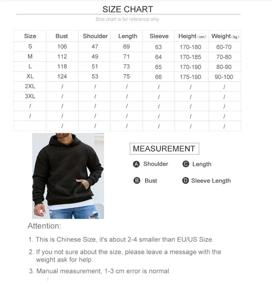 Men's autumn and winter casual fashionable loose hooded