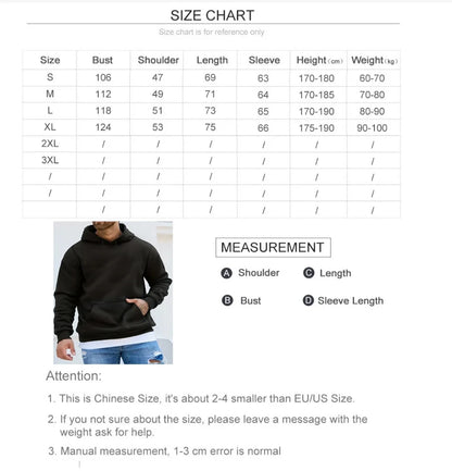 Men's autumn and winter casual fashionable loose hooded