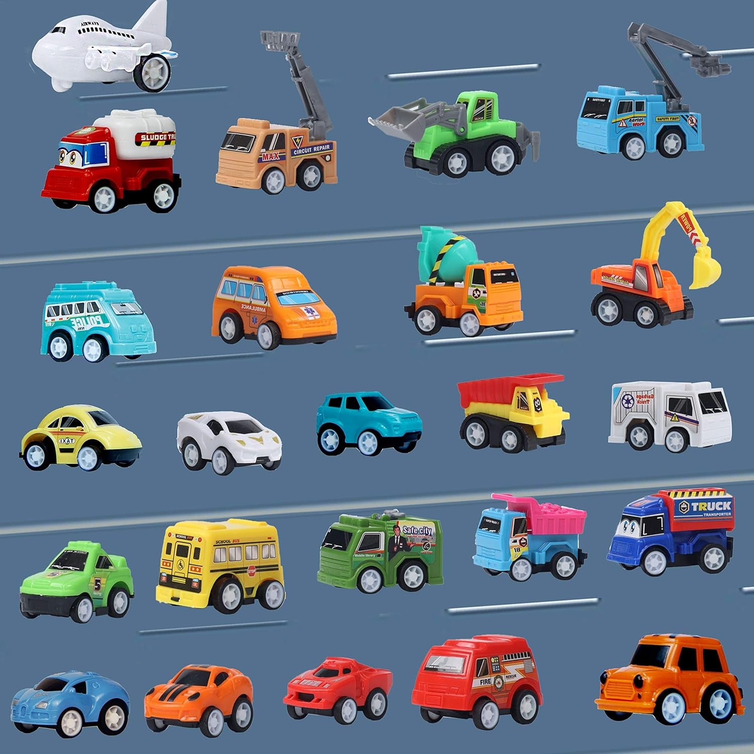 Christmas Advent Calendar 2025 with 24 Different Vehicles, Car Advent Calendar for Kids, Car Stocking Stuffer Toys, Countdown to Christmas for Kids Toddlers Teen Boys and Girls