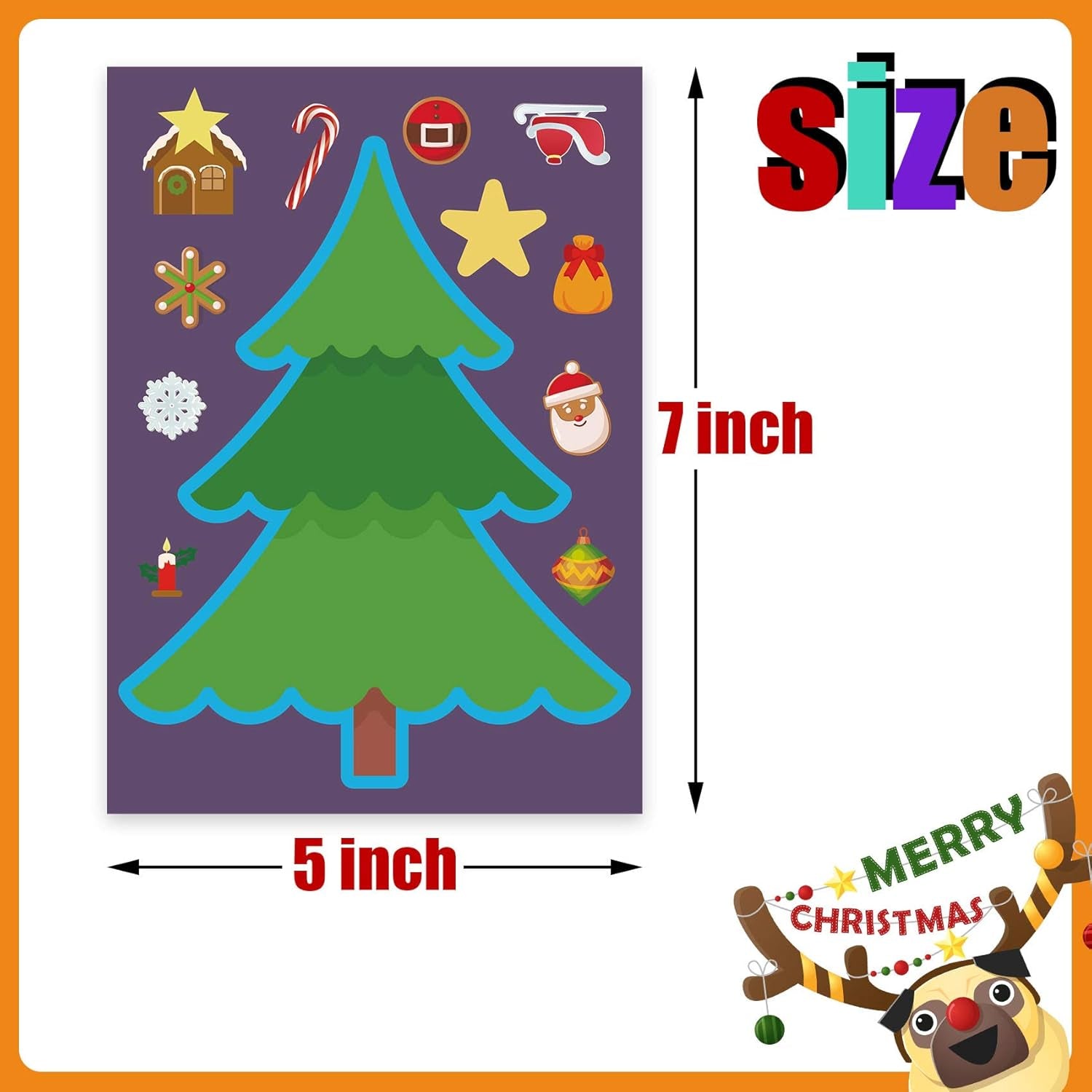 Christmas Crafts for Kids - 30PCS Make a Christmas Tree Stickers & Activities