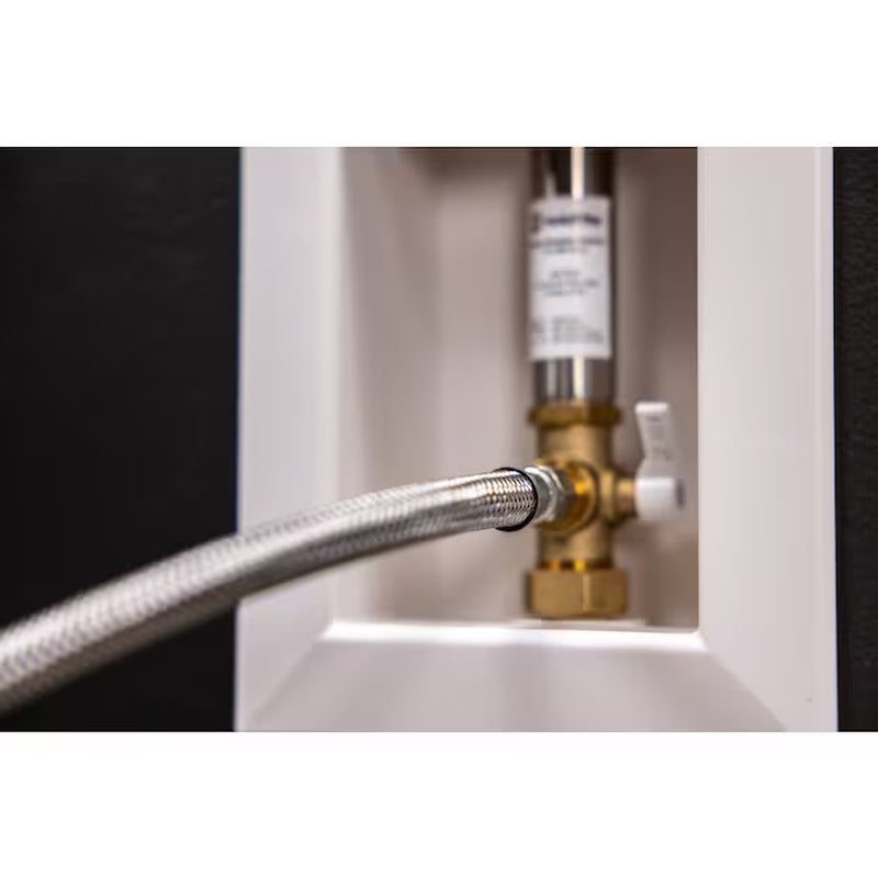 5-Ft 1/4 -In Compression Inlet X 1/4 -In Compression Outlet Stainless Steel Ice Maker Connector